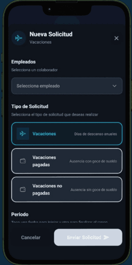 TWBA: Solicitudes de vacaciones
